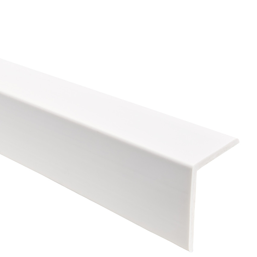 Profilo angolare in PVC, plastica autoadesiva, protezione dei bordi, bianco